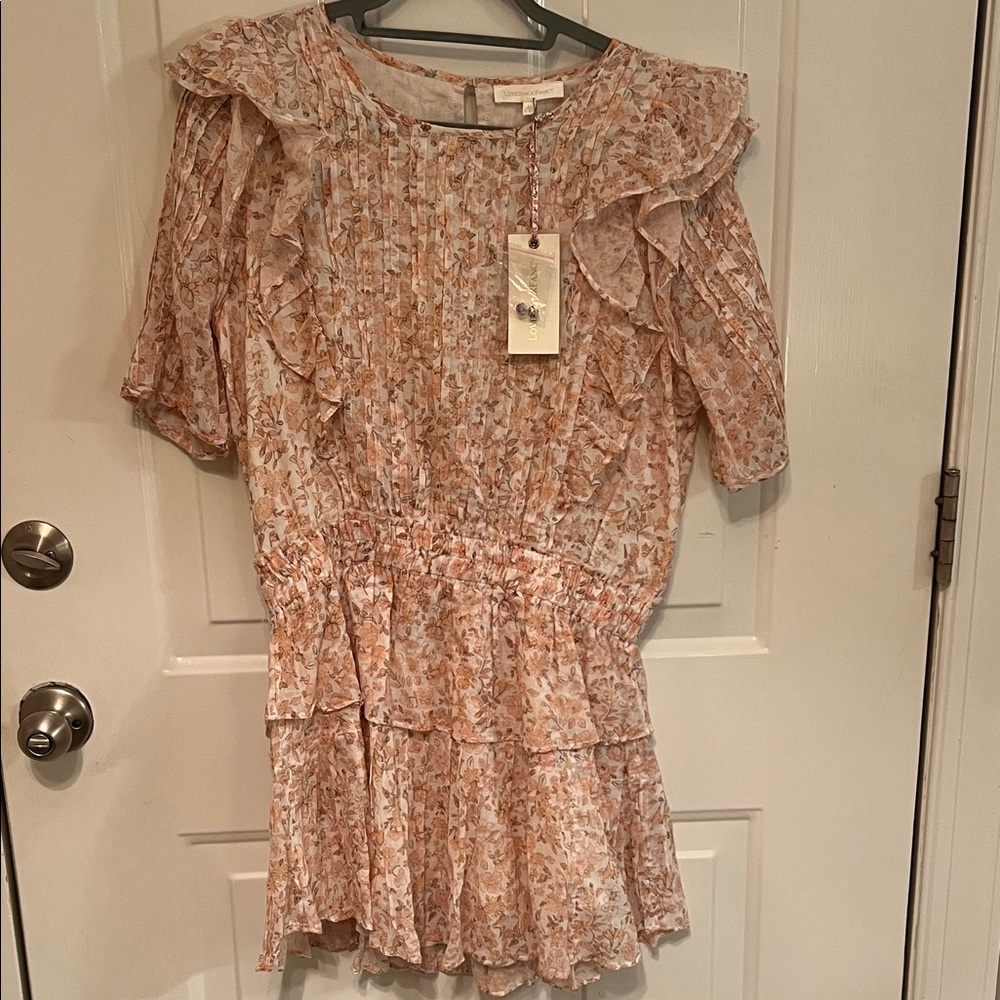 LoveShackFancy Blush Floral Dress